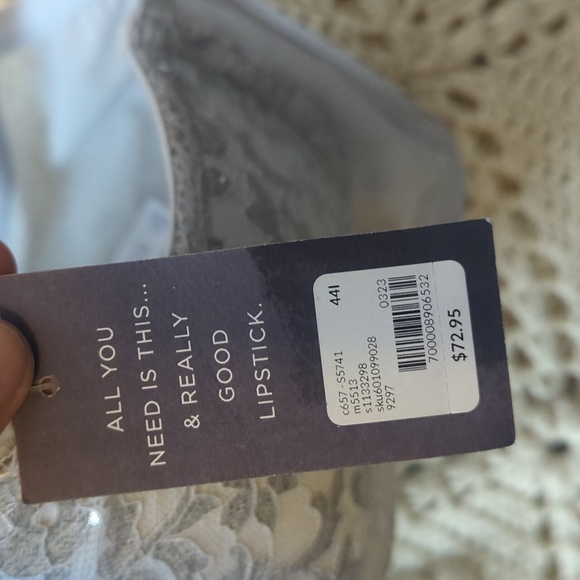 CACIQUE NTW size 44I Bra Boost Balconette blue silver metallic corset style new - Picture 5 of 16